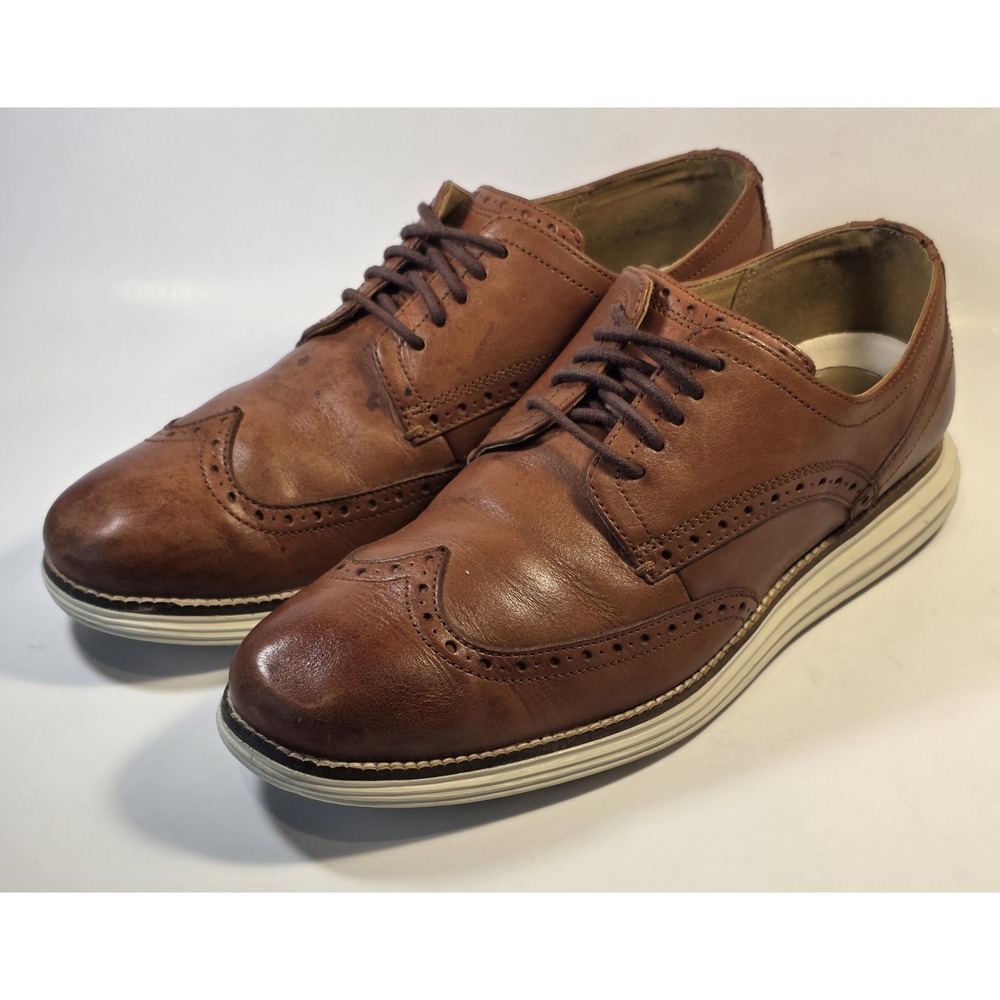 Cole Haan OriginalGrand Wingtip Oxford C26471 Mens 9M Brown Casual Leather Shoes - Picture 2 of 11